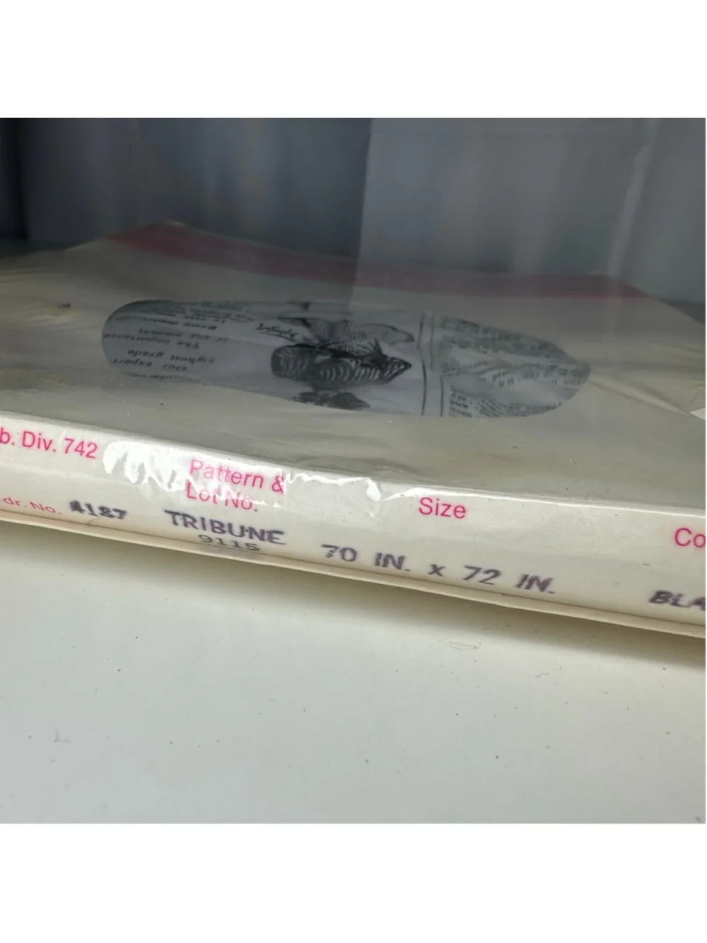Vintage New In Box JCPenney Black 70x72in 100% Vinyl Shower Curtain